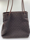 Sold-GUCCI GG Black/Brown Shoulder Tote Bag