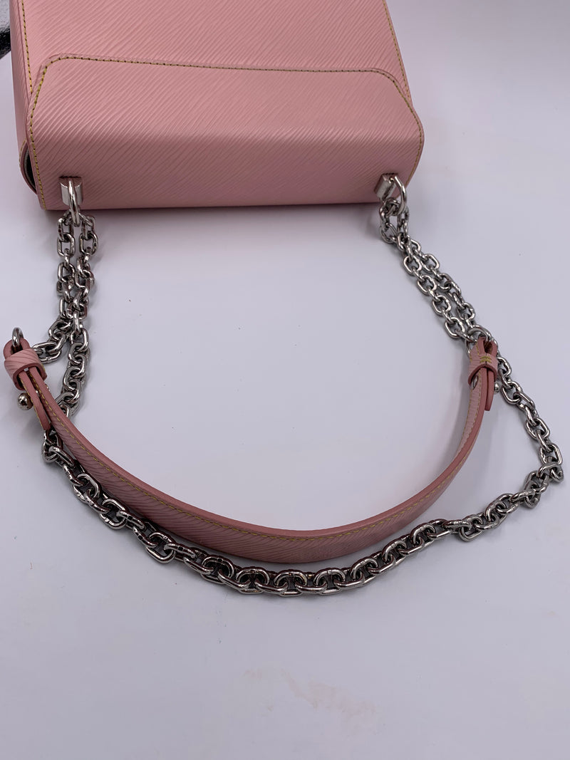 LOUIS VUITTON Epi Twist MM Pink Shoulder Bag Crossbody Bag