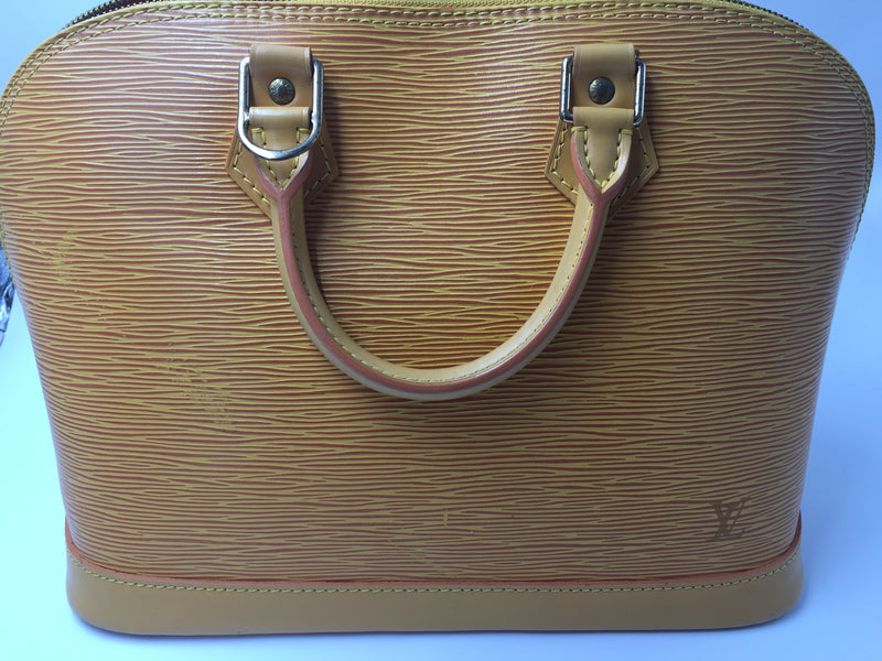 Sold-LOUIS VUITTON Epi Yellow Alma PM M52149