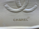 Sold-CHANEL Classic Lambskin Double Chain Double Flap Medium Shoulder Bag- beige/gold