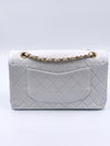 Sold-CHANEL Classic Medium Lambskin Double Chain Double Flap Bag white/gold hardware Vintage