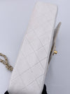 Sold-CHANEL Classic Medium Lambskin Double Chain Double Flap Bag white/gold hardware Vintage