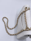 Sold-CHANEL Classic Medium Lambskin Double Chain Double Flap Bag white/gold hardware Vintage