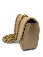 Sold-CHANEL Lambskin Small Diana Single Chain Single Flap Bag Beige/gold