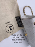 Sold-CHANEL Classic Medium Lambskin Double Chain Double Flap Bag white/gold hardware Vintage