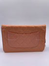 CHANEL Patent Leather Wallet-on-the-chain WOC Crossbody Flap Bag - Peach / pink