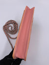 CHANEL Patent Leather Wallet-on-the-chain WOC Crossbody Flap Bag - Peach / pink