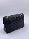 Sold-CHANEL Lambskin Small Classic Double Flap Bag Black/gold