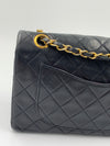 Sold-CHANEL Lambskin Small Classic Double Flap Bag Black/gold