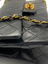 Sold-CHANEL Lambskin Small Classic Double Flap Bag Black/gold