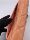 CHANEL Patent Leather Wallet-on-the-chain WOC Crossbody Flap Bag - Peach / pink