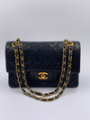 Sold-CHANEL Lambskin Small Classic Double Flap Bag Black/gold