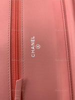 CHANEL Patent Leather Wallet-on-the-chain WOC Crossbody Flap Bag - Peach / pink