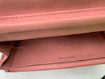 CHANEL Patent Leather Wallet-on-the-chain WOC Crossbody Flap Bag - Peach / pink