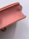 CHANEL Patent Leather Wallet-on-the-chain WOC Crossbody Flap Bag - Peach / pink