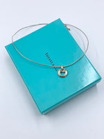 Sold-Tiffany 
Co 925 Silver Open Heart Pendant Wire Necklace