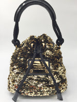 Sold-LOUIS VUITTON Mini Noe Rococo Gold Sequins/black M40322 – ltd ed.