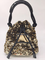 Sold-LOUIS VUITTON Mini Noe Rococo Gold Sequins/black M40322 – ltd ed.