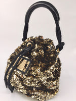 Sold-LOUIS VUITTON Mini Noe Rococo Gold Sequins/black M40322 – ltd ed.