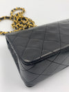 Sold-CHANEL Vintage Lambskin Small Full Flap Bag black/gold hardware