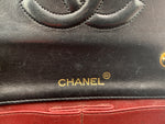 Sold-CHANEL Vintage Lambskin Small Full Flap Bag black/gold hardware