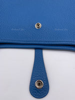 HERMES Blue Clemence Evelyne I PM Crossbody Bag