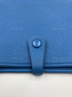 HERMES Blue Clemence Evelyne I PM Crossbody Bag