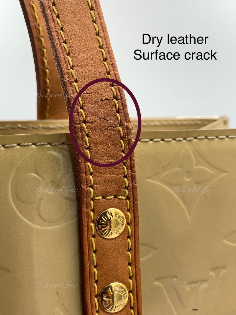 Sold-LOUIS VUITTON Monogram Vernis Reade MM Beige/Yellow Bag