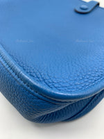 HERMES Blue Clemence Evelyne I PM Crossbody Bag