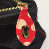 Sold-LOUIS VUITTON Monogram Kusama Vernis Dot Infinity Lockit MM Nylon Red M40681