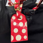 Sold-LOUIS VUITTON Monogram Kusama Vernis Dot Infinity Lockit MM Nylon Red M40681