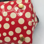 Sold-LOUIS VUITTON Monogram Kusama Vernis Dot Infinity Lockit MM Nylon Red M40681