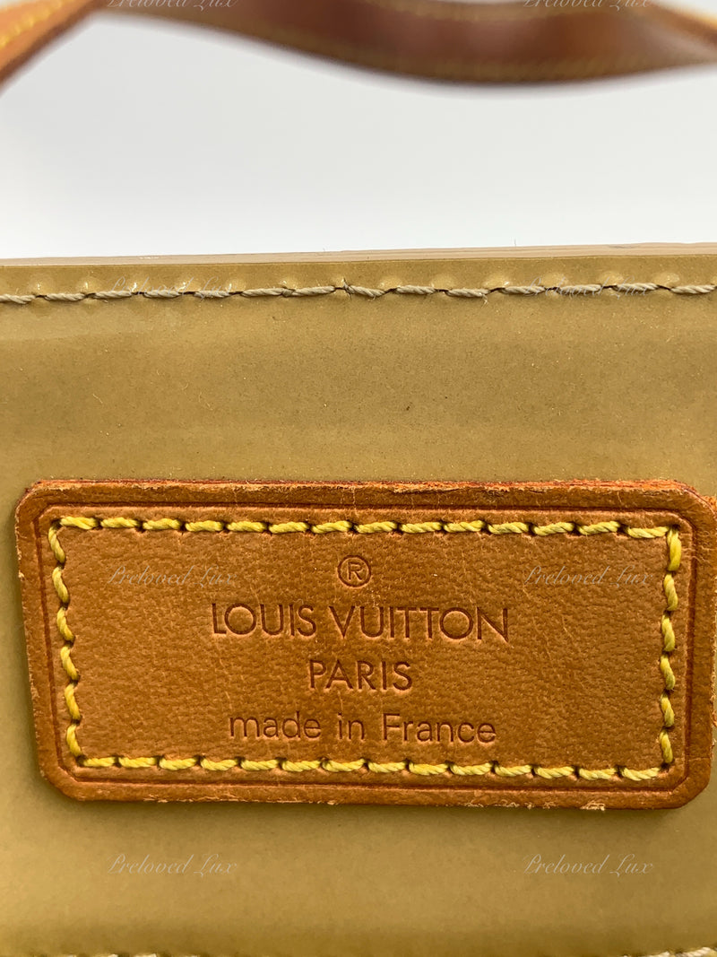 Sold-LOUIS VUITTON Monogram Vernis Reade MM Beige/Yellow Bag