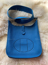 HERMES Blue Clemence Evelyne I PM Crossbody Bag