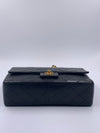 Sold-CHANEL Vintage Lambskin Medium/Large Single Flap Bag black/gold hardware