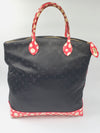 Sold-LOUIS VUITTON Monogram Kusama Vernis Dot Infinity Lockit MM Nylon Red M40681