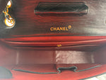 Sold-CHANEL Vintage Lambskin Medium/Large Single Flap Bag black/gold hardware