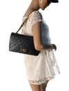 Sold-CHANEL Vintage Lambskin Medium/Large Single Flap Bag black/gold hardware