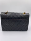 Sold-CHANEL Lambskin Vintage Flap Bag Black with Gold Hardware