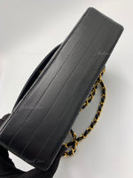 Sold-CHANEL Lambskin Vintage Flap Bag Black with Gold Hardware