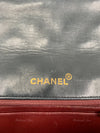 CHANEL Lambskin Medium Diana Single Chain Single Flap Bag Black gold hardware