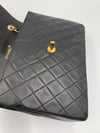 Sold-CHANEL Lambskin Vintage Flap Bag Black with Gold Hardware