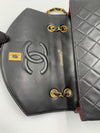 Sold-CHANEL Lambskin Vintage Flap Bag Black with Gold Hardware