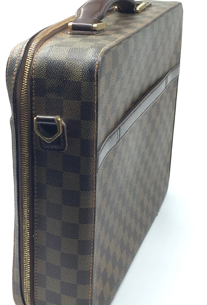 Sold-LOUIS VUITTON Damier Ebene Porte Ordinateur Sabana Laptop Bag with Strap N53355