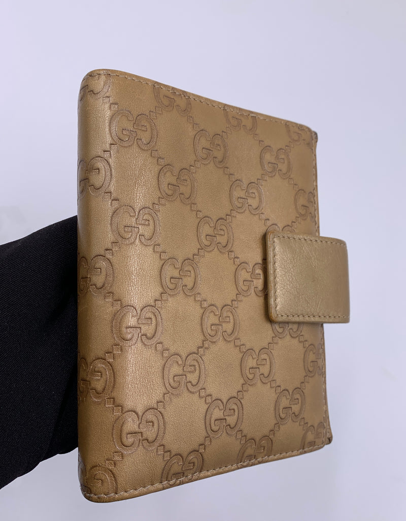 GUCCI GG Golden Brown 6-ring Agenda Planner