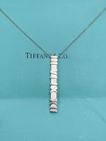 Sold-Tiffany 
Co 925 Silver Atlas Collection Bar with Necklace