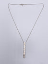 Sold-Tiffany 
Co 925 Silver Atlas Collection Bar with Necklace