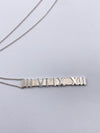 Sold-Tiffany 
Co 925 Silver Atlas Collection Bar with Necklace