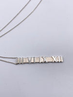 Sold-Tiffany 
Co 925 Silver Atlas Collection Bar with Necklace