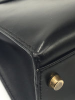 Sold-HERMES Kelly 32 Box Calf Leather Black GHW